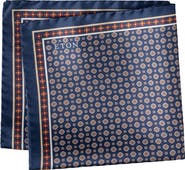 Eton Floral Silk Twill Pocket Square