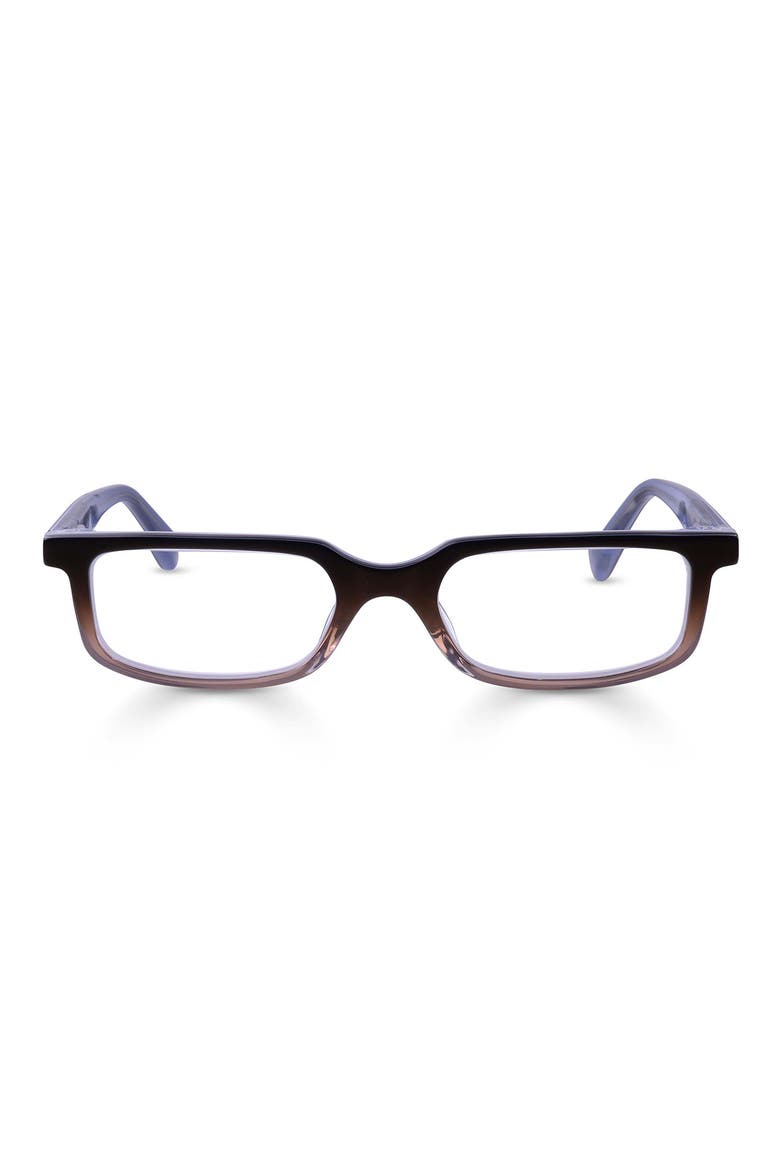 Card Carrier 48mm Rectangular Sunglasses, Alternate, color, BLACK TO MOCHA FADE CRYSTAL