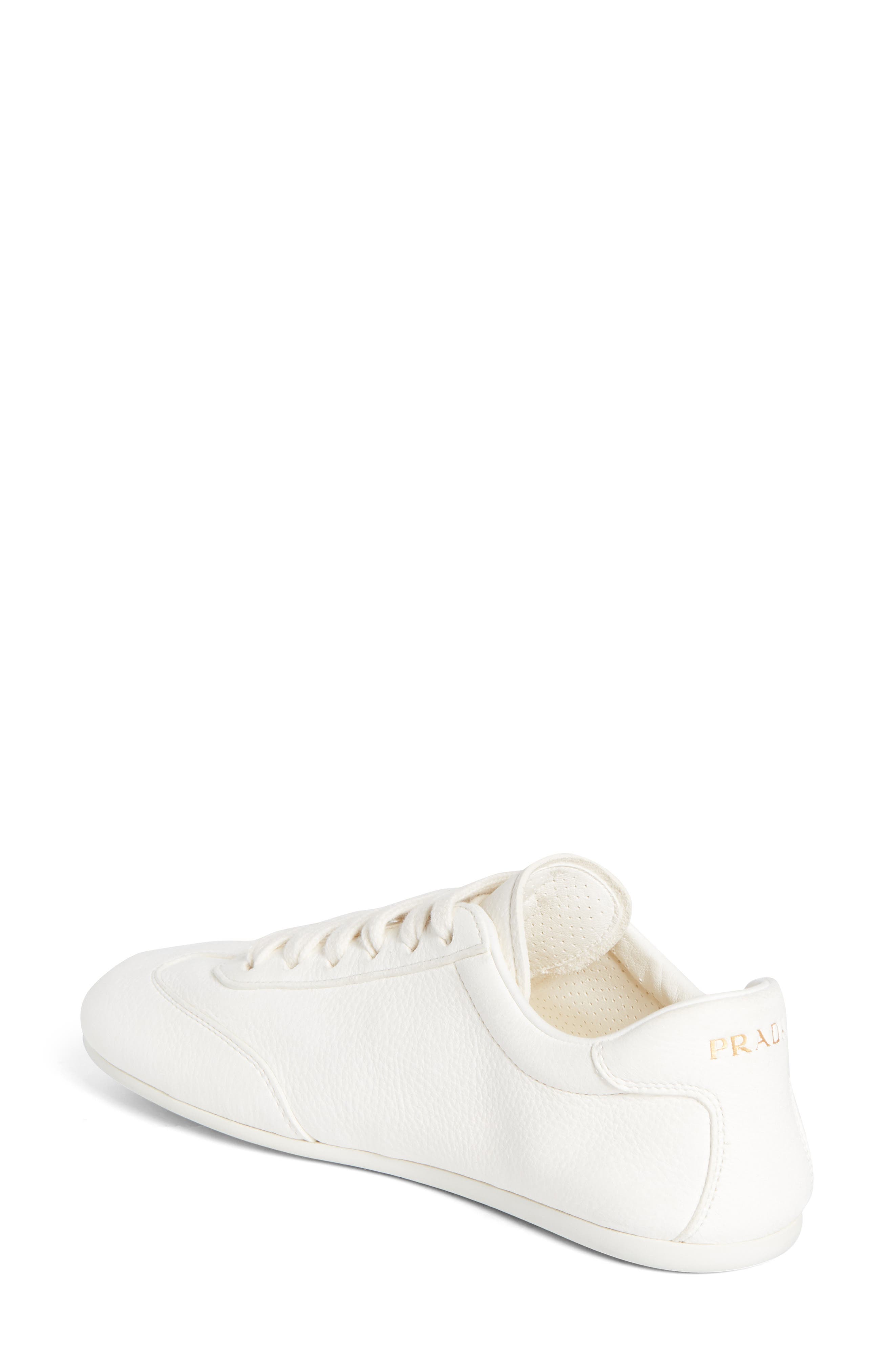 Prada Low Top Sneaker, Alternate, color, Avorio