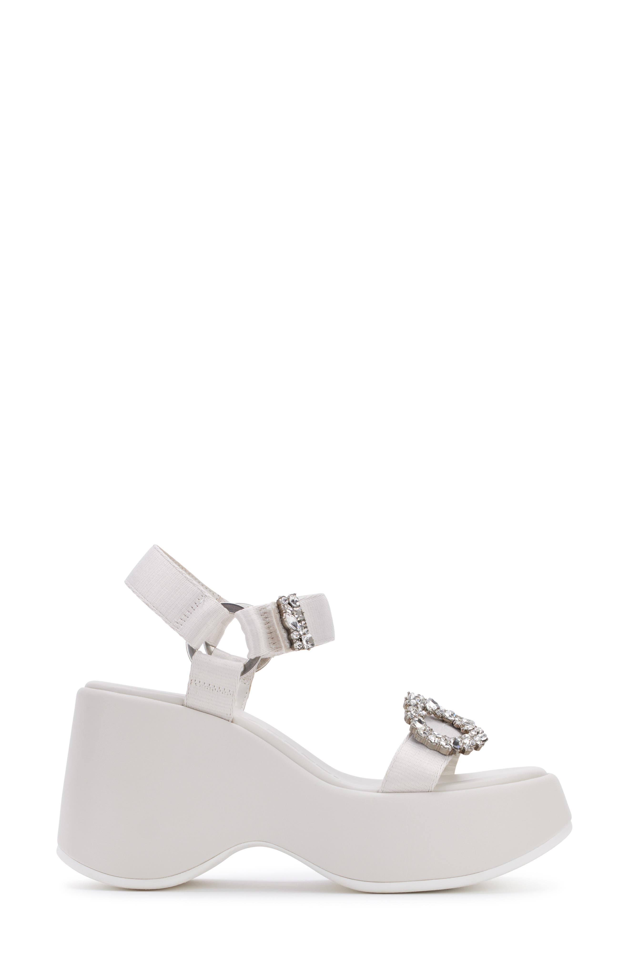 KARL LAGERFELD PARIS Kiana Platform Sandal, Alternate, color, Soft White