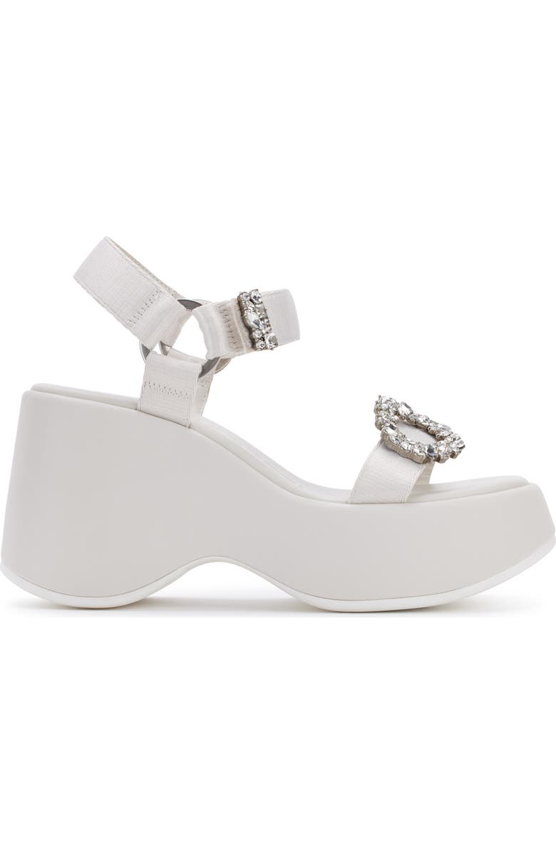 KARL LAGERFELD PARIS Kiana Platform Sandal, Alternate, color, Soft White