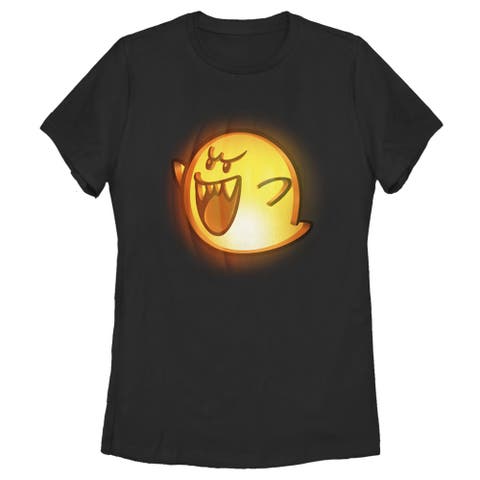 Women's Nintendo Halloween Boo Pumpkin  Graphic T-Shirt