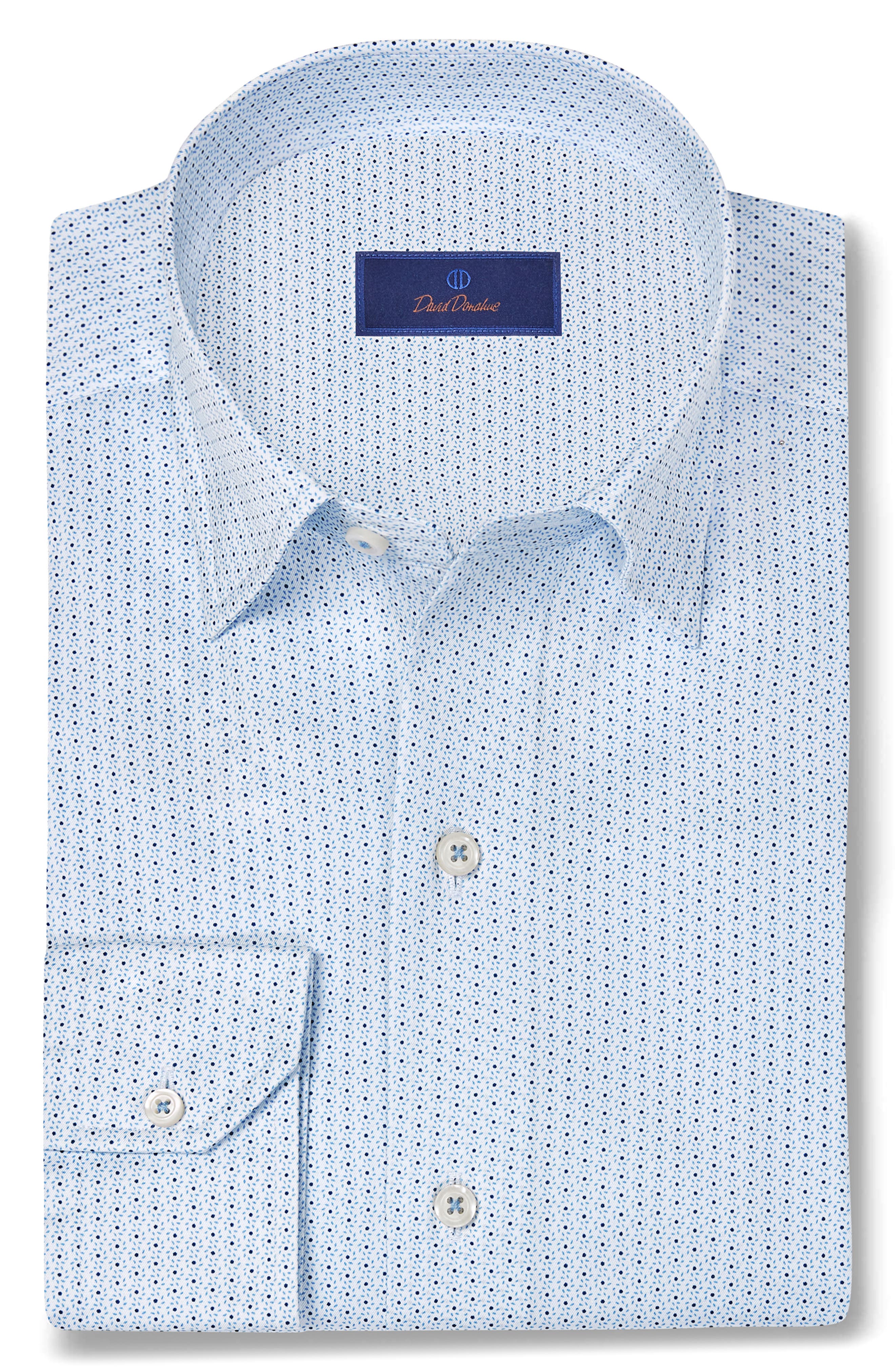 David Donahue Neat Print Sport Shirt