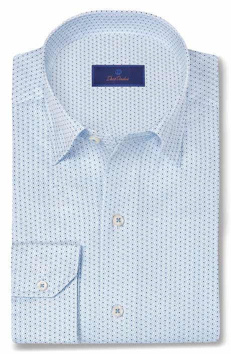 David Donahue Neat Print Sport Shirt
