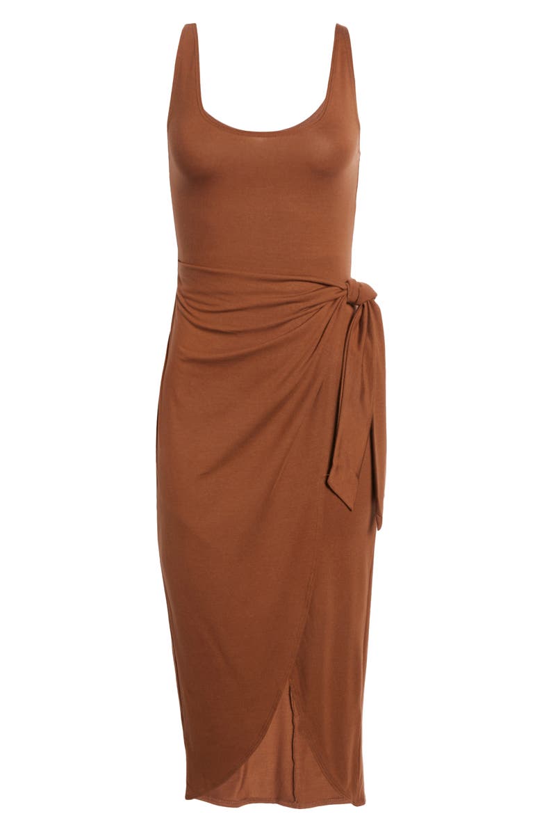 Reformation Kaila Wrap Style Jersey Dress, Alternate, color, 