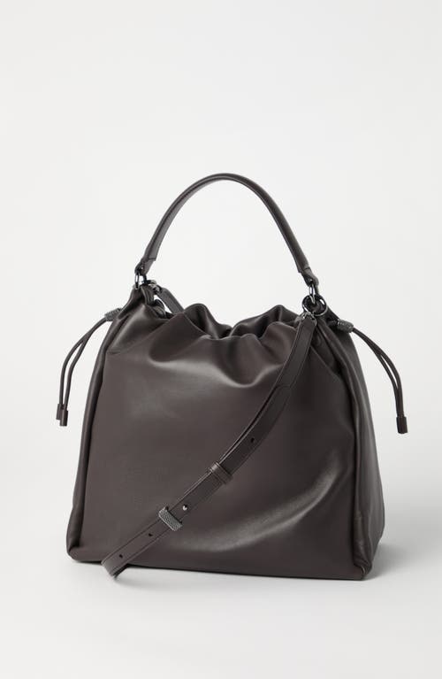 BRUNELLO CUCINELLI BRUNELLO CUCINELLI SOFT LEATHER MELLOW BUCKET BAG 
