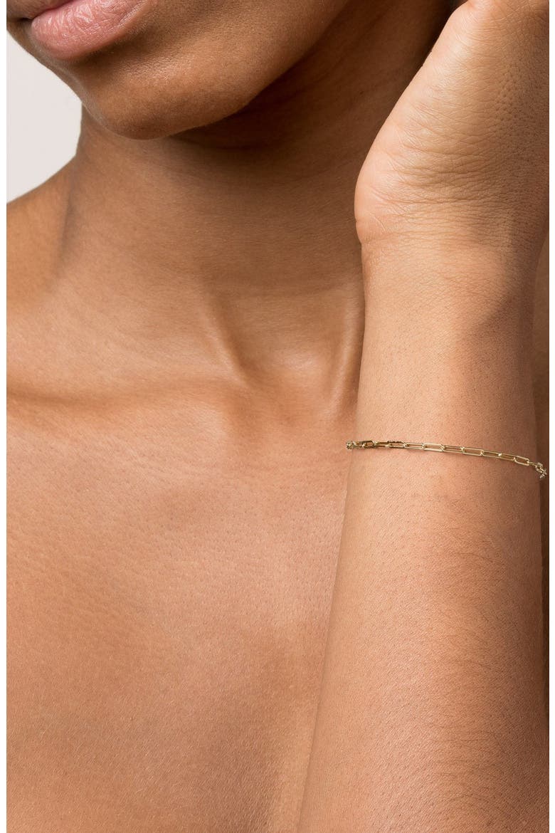 Paperclip Chain Bracelet, Alternate, color, Rose Gold Vermeil