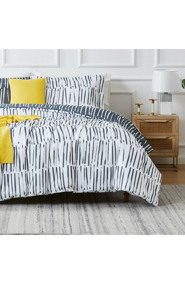 SOUTHSHORE FINE LINENS Spirit 5-Piece Duvet Cover Bedding Set, Alternate, color, Charcoal