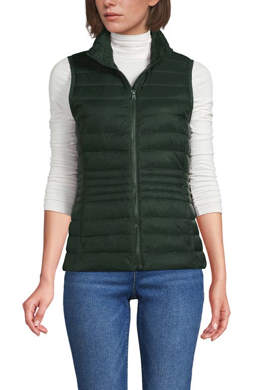 Lands' End Wanderweight Packable Ultralight Down Vest In Green