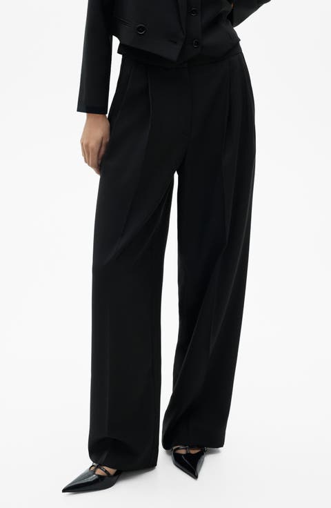 Straight Leg Suit Pants