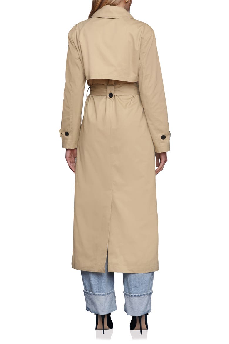 Belted Longline Trench Coat, Alternate, color, KHAKI