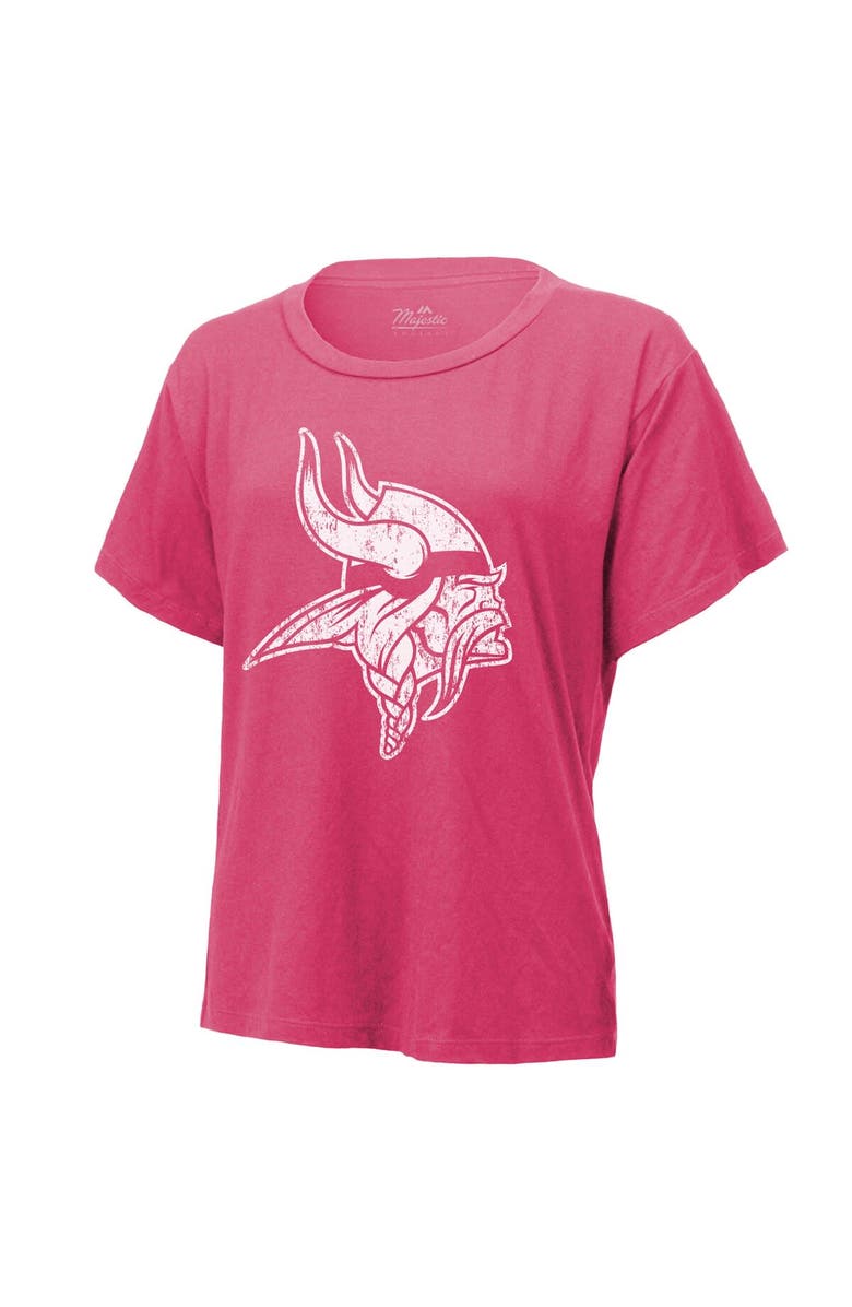 Majestic Threads Women's Majestic Threads Justin Jefferson Pink Minnesota Vikings Name & Number T-Shirt, Alternate, color, Pink