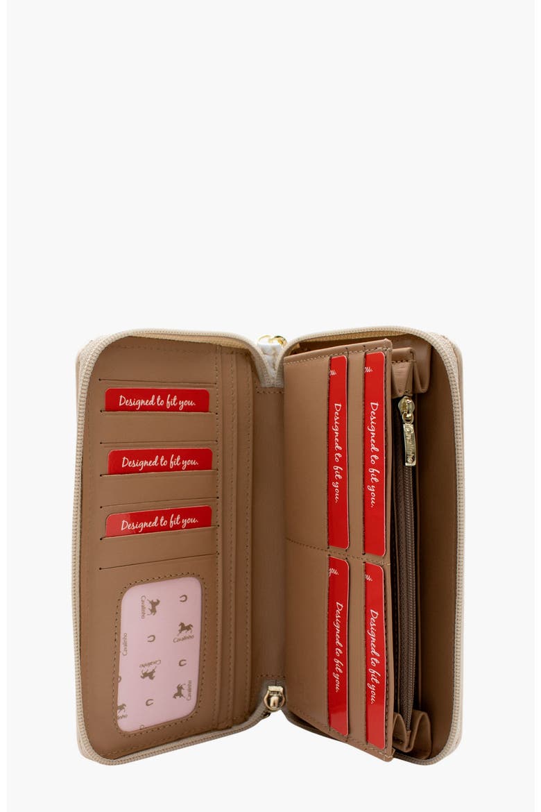Mystic Wristlet Wallet 212, Alternate, color, Beige / White