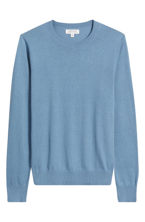Nordstrom Crewneck Cotton & Cashmere Sweater In Blue
