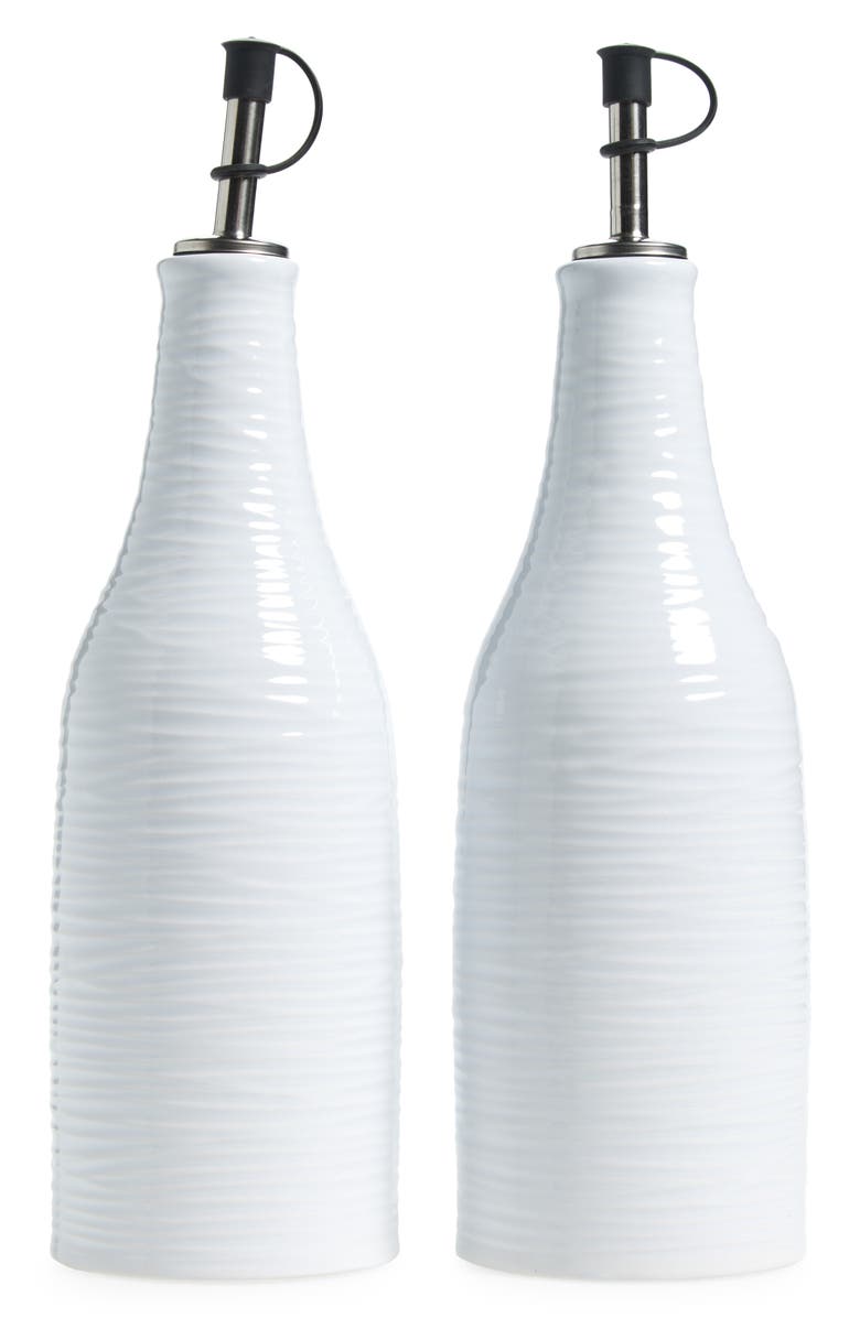 NEXT Malvern Set of 2 Stoneware Bottles with Tray, Main, color, White