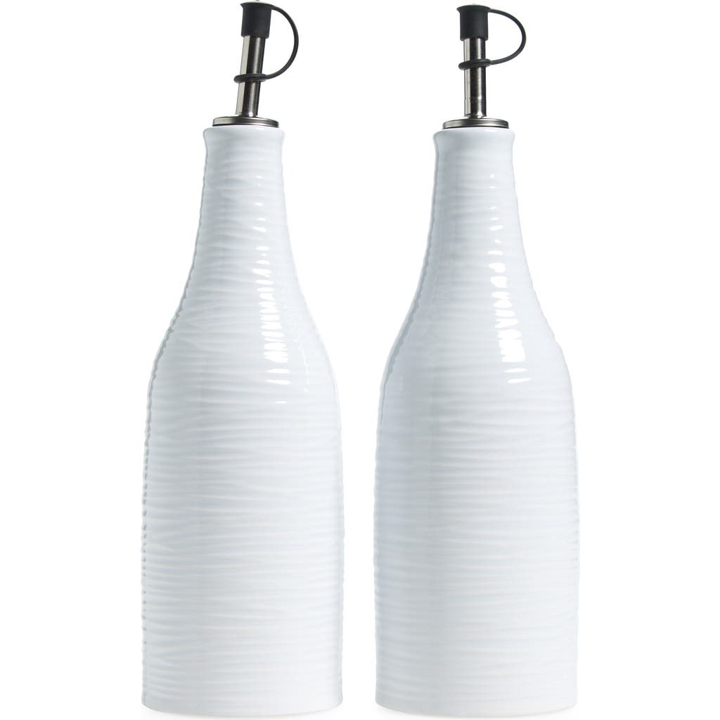 Next Malvern Set Of 2 Stoneware Bottles With Tray In White