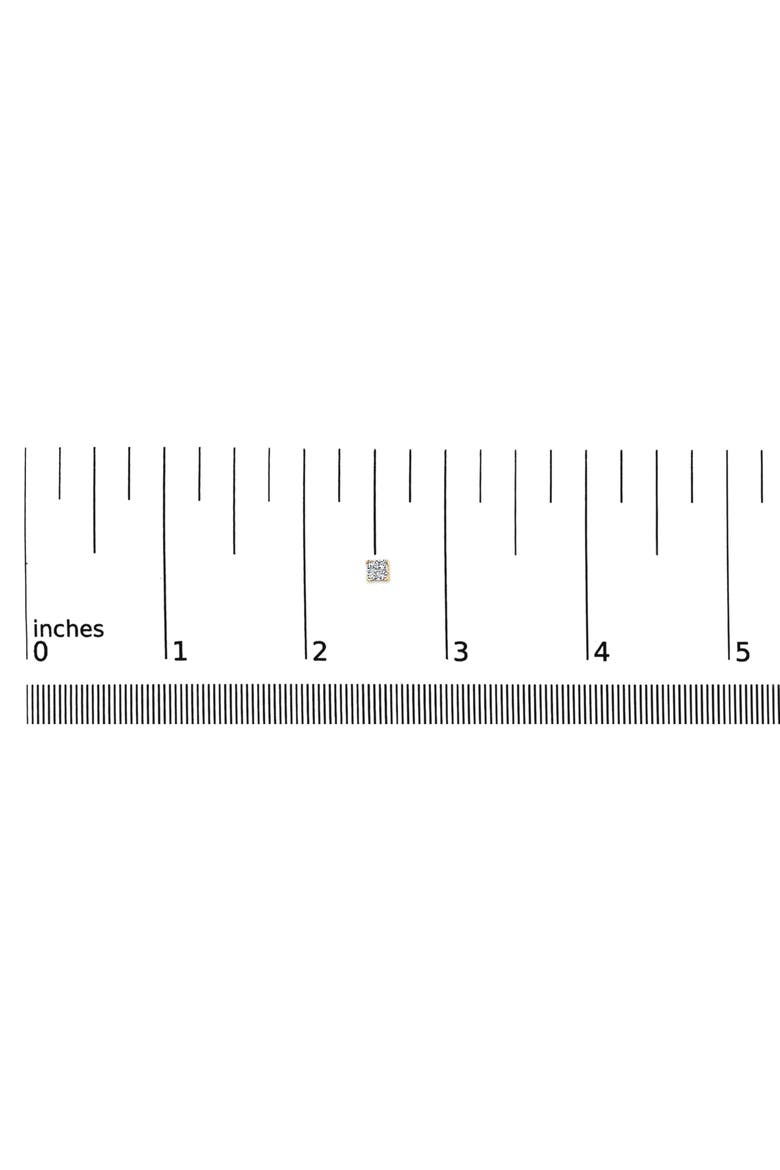 14K Yellow Gold 1/4 Ct Invisible Princess Square Stud Earring, Alternate, color, Yellow