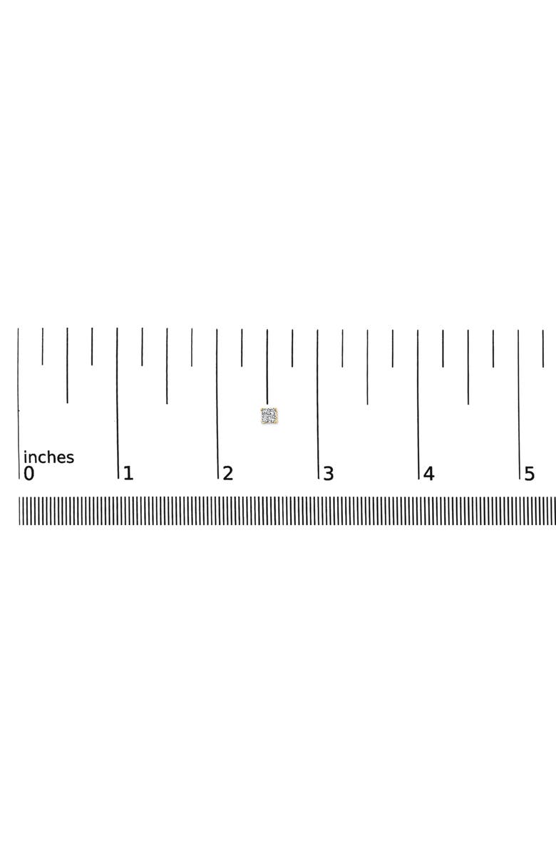 Haus of Brilliance 14K Yellow Gold 1/4 Ct Invisible Princess Square Stud Earring, Alternate, color, Yellow