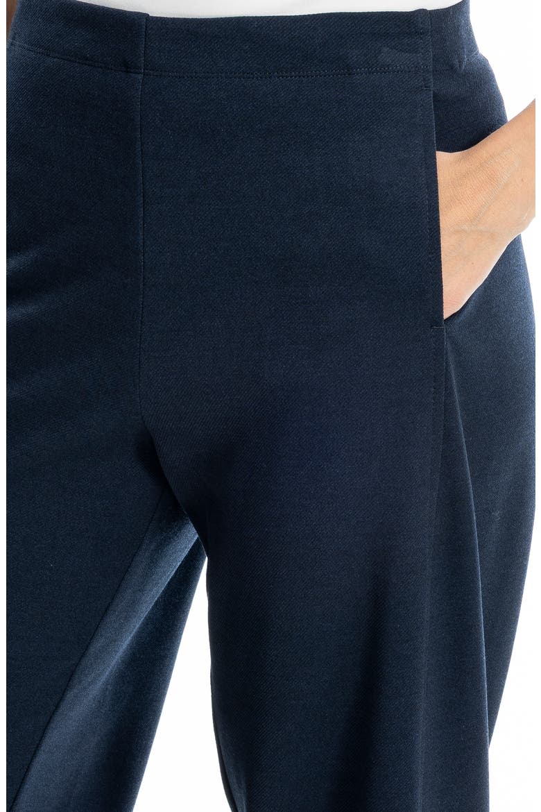 Twill Knit Barrel Leg Pants, Alternate, color, DARK NAVY