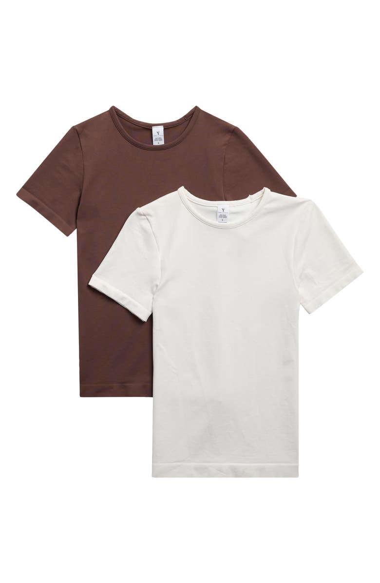 YOGALICIOUS Assorted 2-Pack Skin T-Shirts, Main, color, Shopping Bag/ Sugar Swizzle