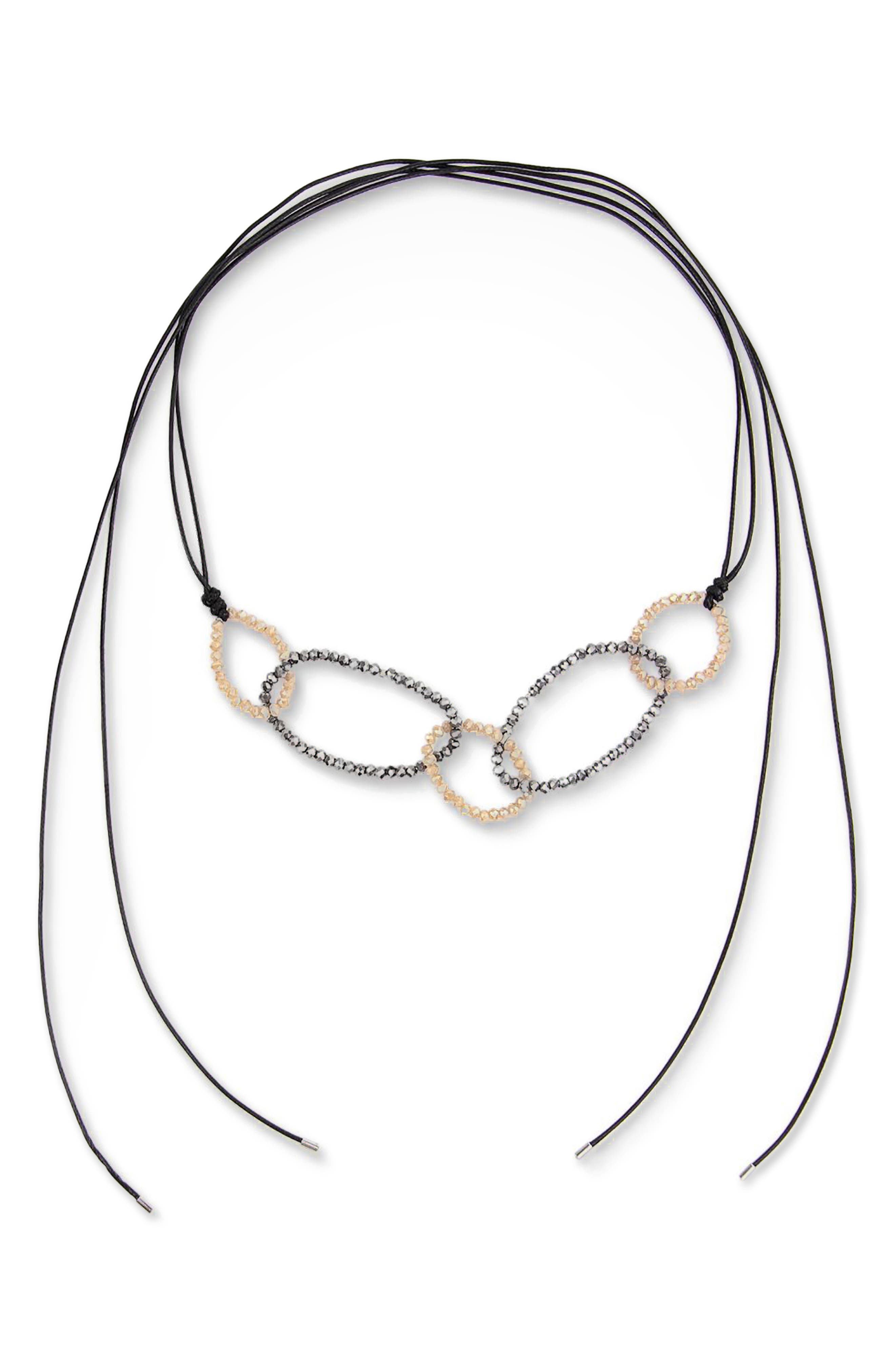 SAACHI Beaded Oval Choker Necklace
