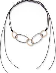 SAACHI Beaded Oval Choker Necklace