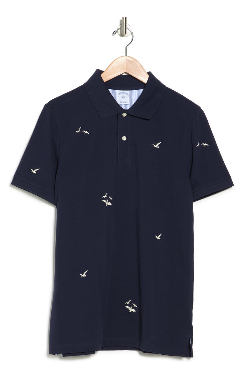 Brooks Brothers Seagull Piqué Knit Polo, Alternate, color, 