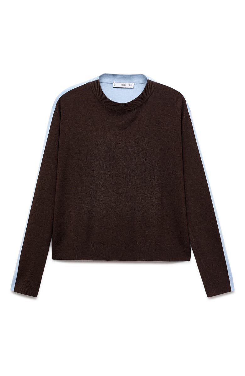 MANGO Combined Design Sweater, Alternate, color, Brown