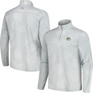 Tommy Bahama Men's Tommy Bahama Gray Green Bay Packers Delray Frond IslandZone Half-Zip Sweatshirt