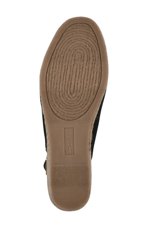 White Mountain Footwear Maize Slingback Wedge Sandal In Black Fabric