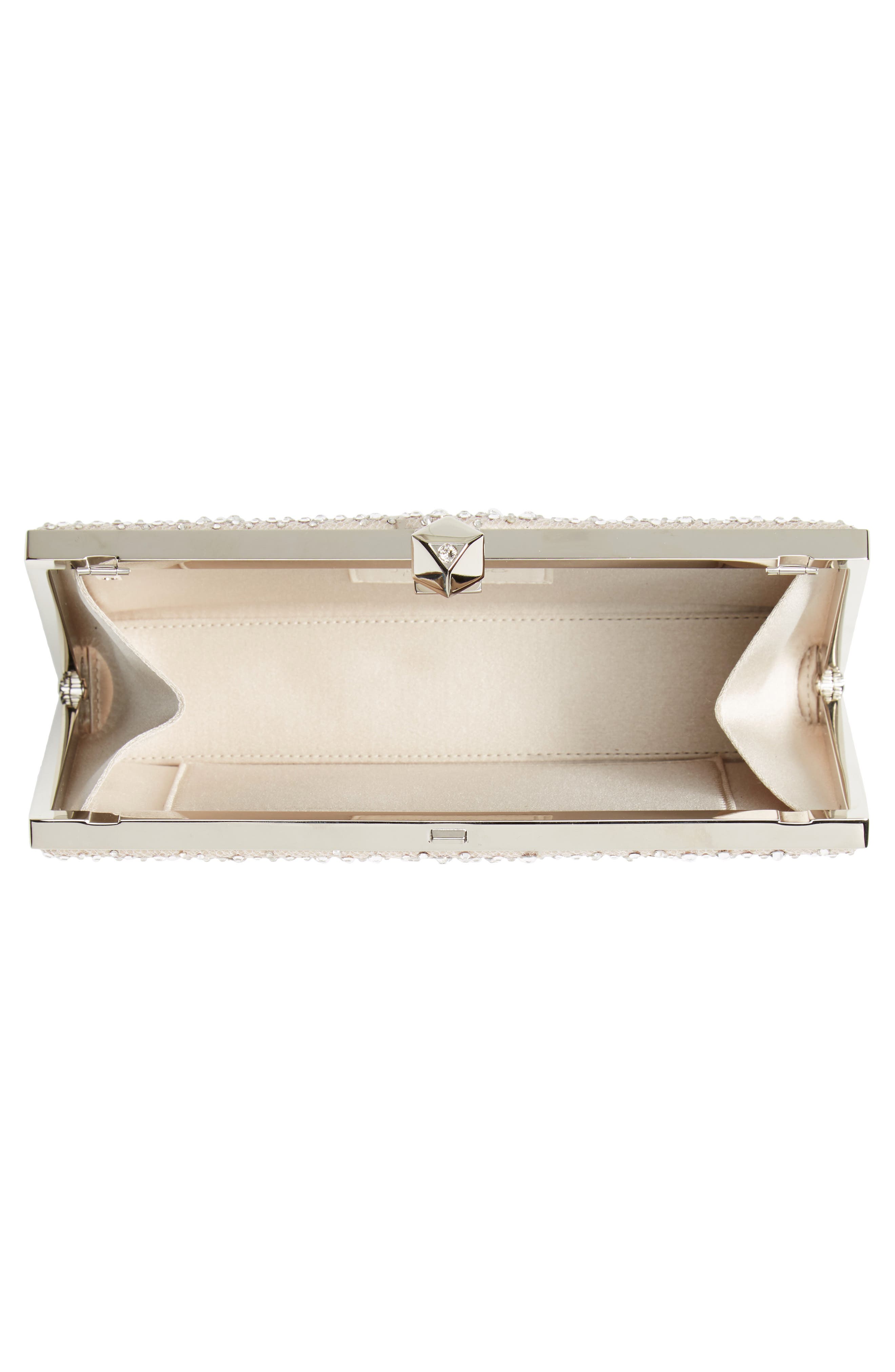 Jimmy Choo Celeste Sprinkled Crystal Mesh Frame Clutch, Alternate, color, 