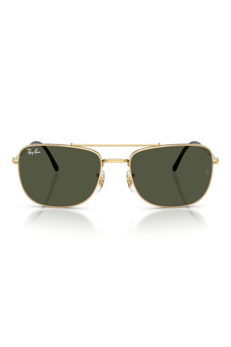 62mm Rectangular Sunglasses, Main, color, ARISTA