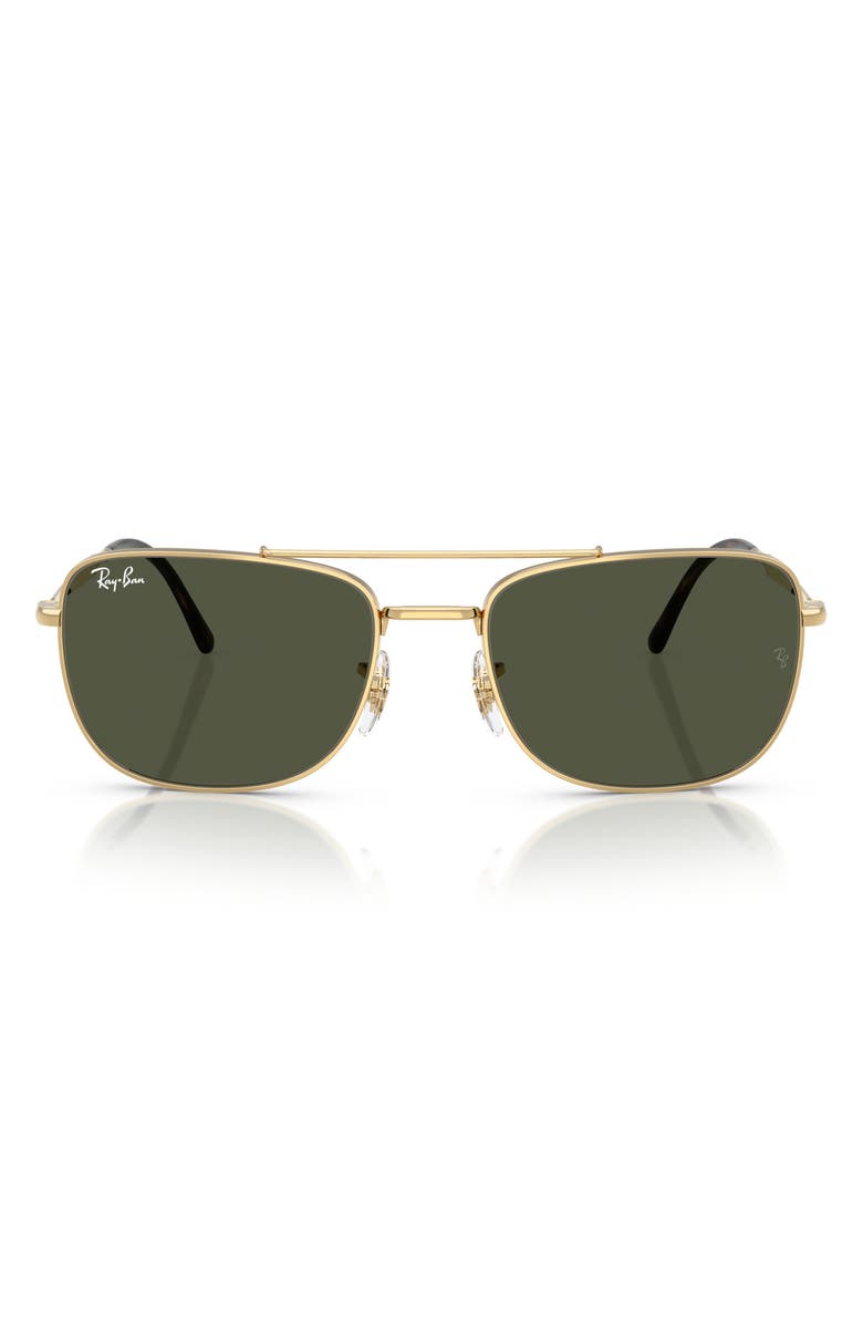 Ray-Ban 62mm Rectangular Sunglasses, Main, color, Arista