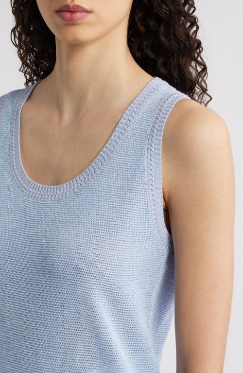 Kobi Halperin Metallic Sweater Tank In Light Blue