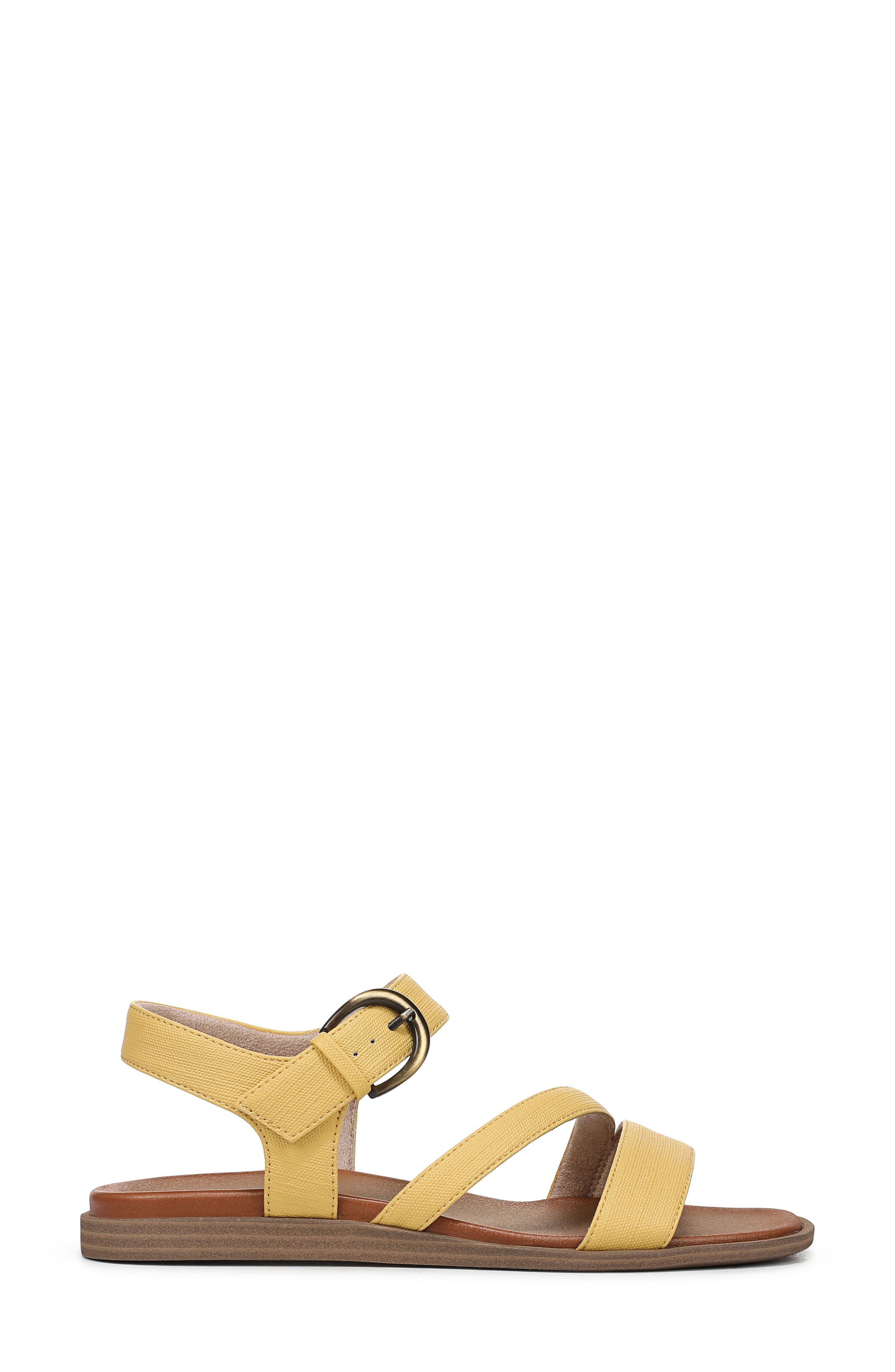 SOUL NATURALIZER Jayvee Sandal, Alternate, color, Beehive Yellow Faux Twill