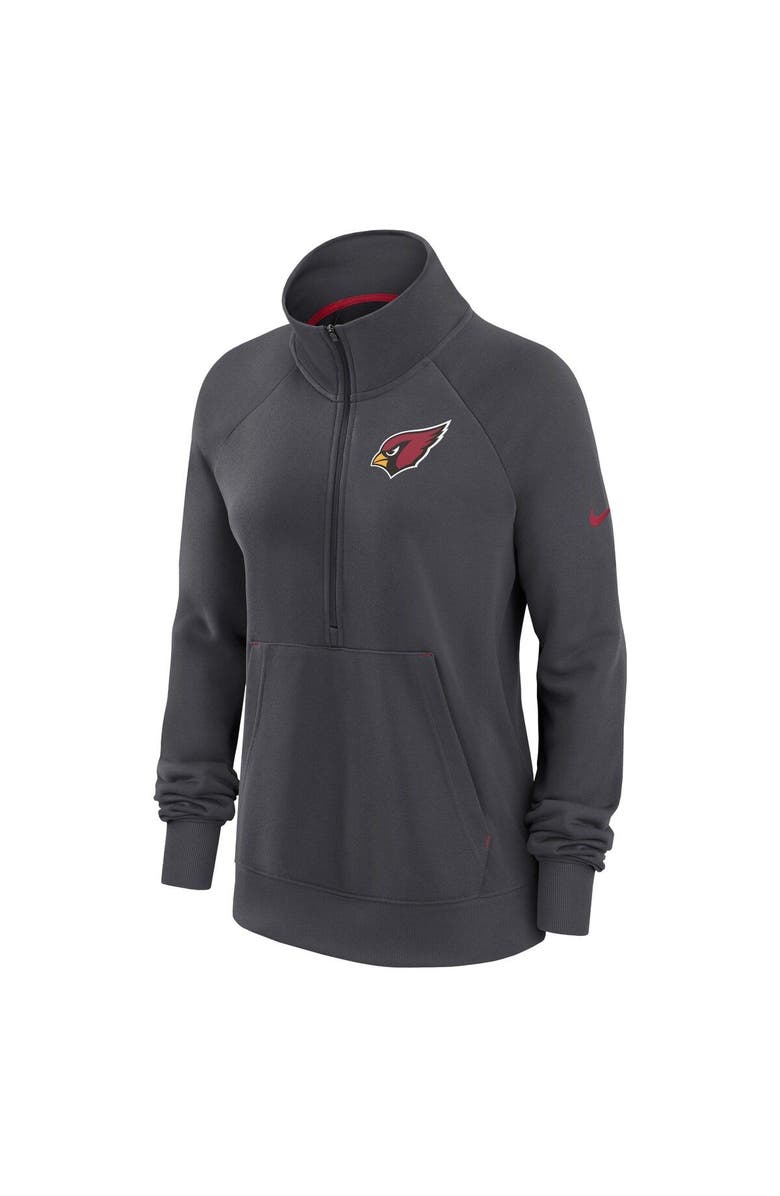 Nike Women's Nike Charcoal Arizona Cardinals Premium Raglan Performance Half-Zip Sweatshirt, Alternate, color, Charcoal
