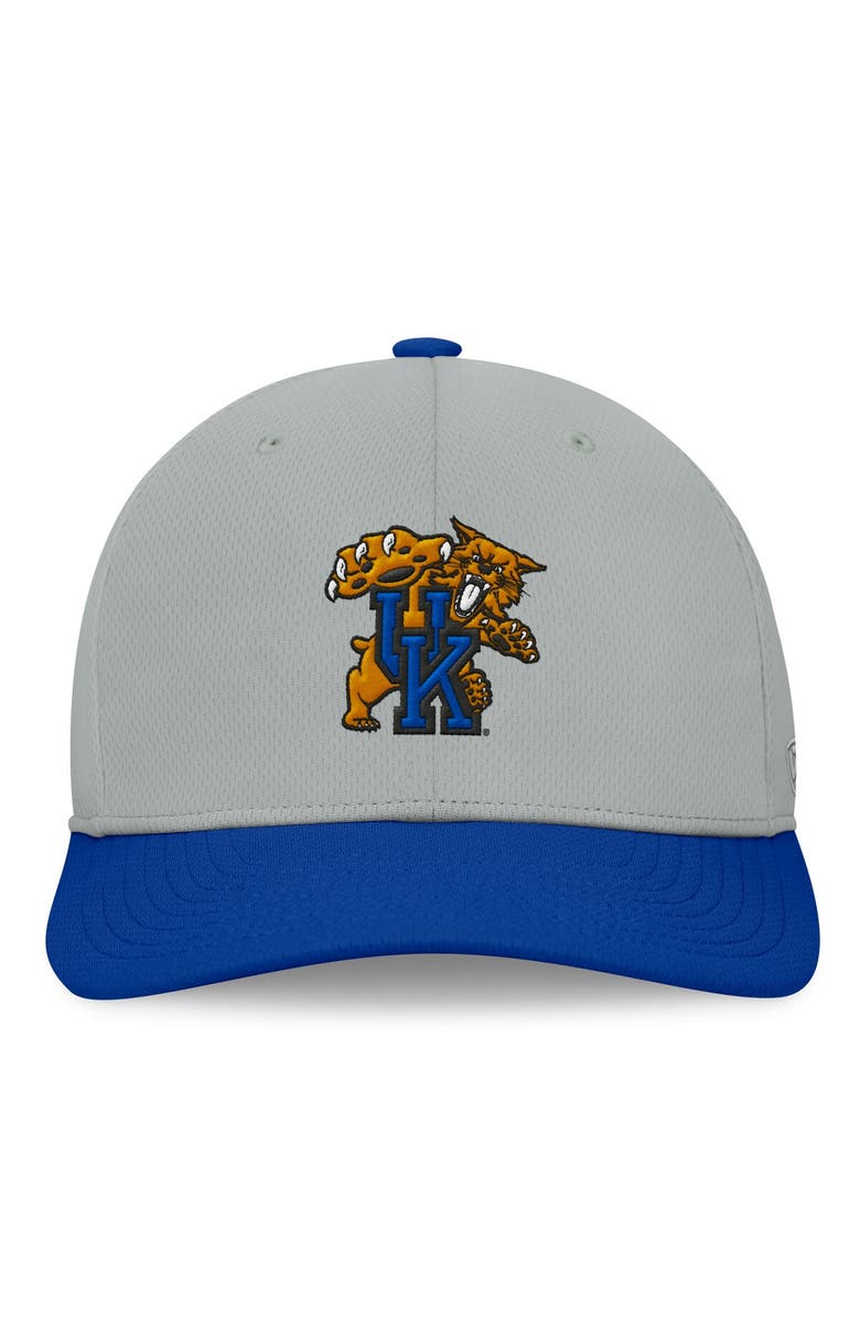 TOP OF THE WORLD Men's Top of the World  Gray/Royal Kentucky Wildcats Mick Flex Hat, Alternate, color, Gray