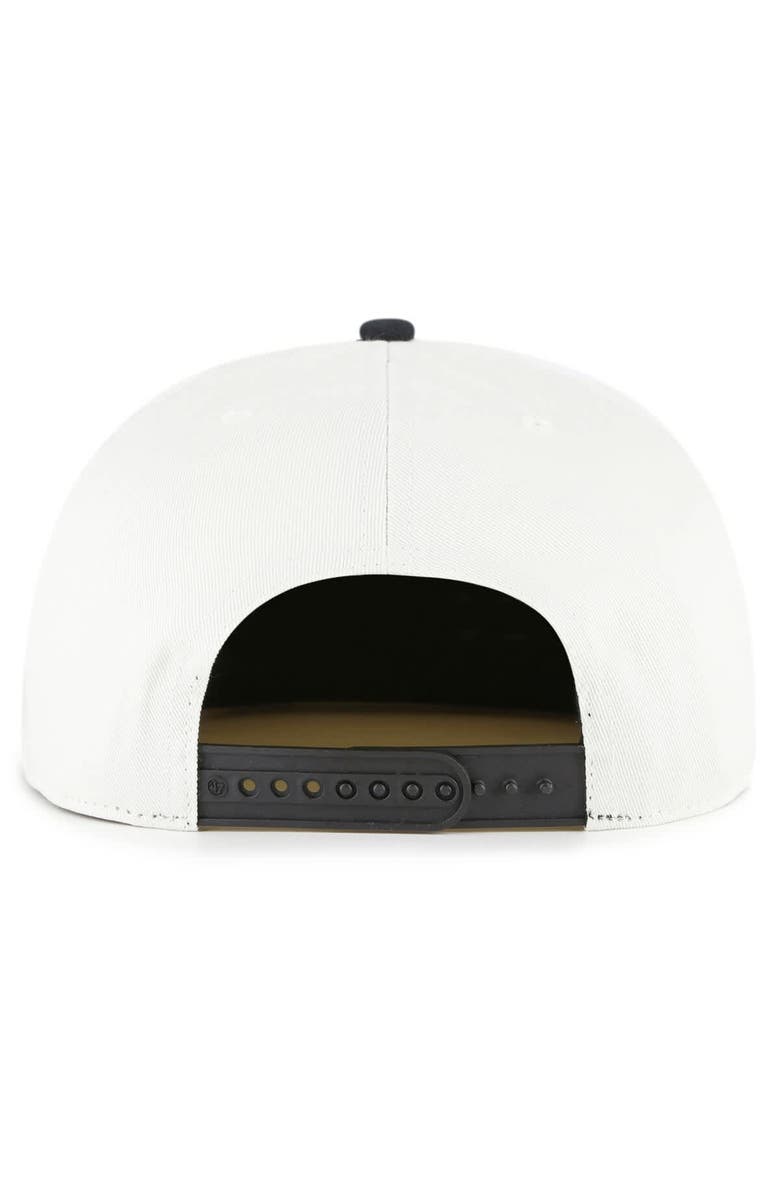 '47 Men's '47 White/Black Texas Rangers Foundation Captain Snapback Hat, Alternate, color, 