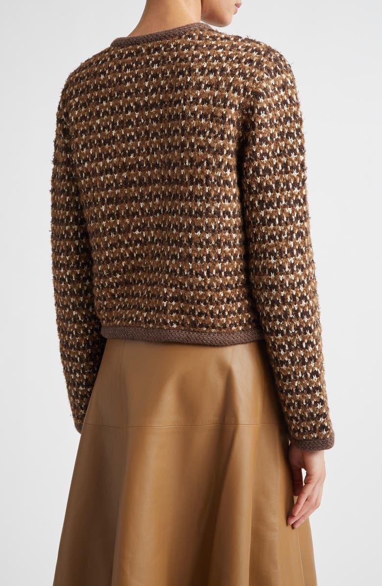 Altuzarra Conroy Wool Blend Tweed Jacket, Alternate, color, Toffee