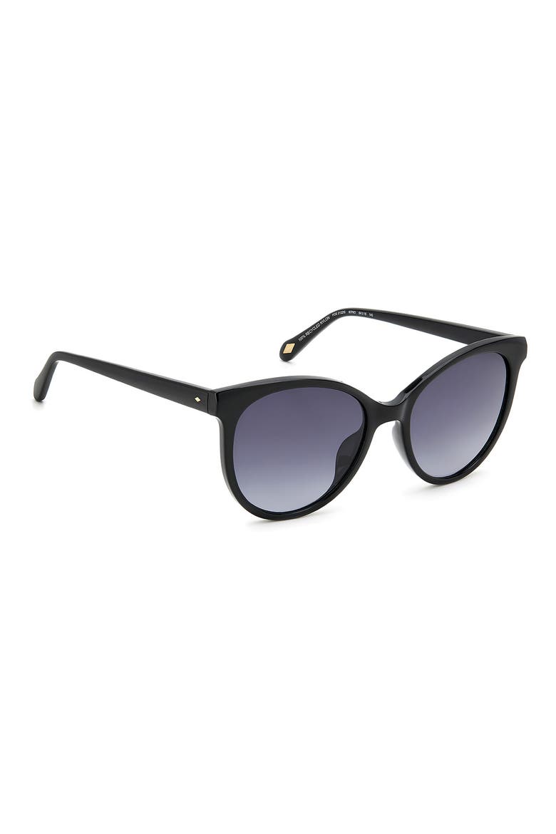 54mm Gradient Cat Eye Sunglasses, Alternate, color, BLACK