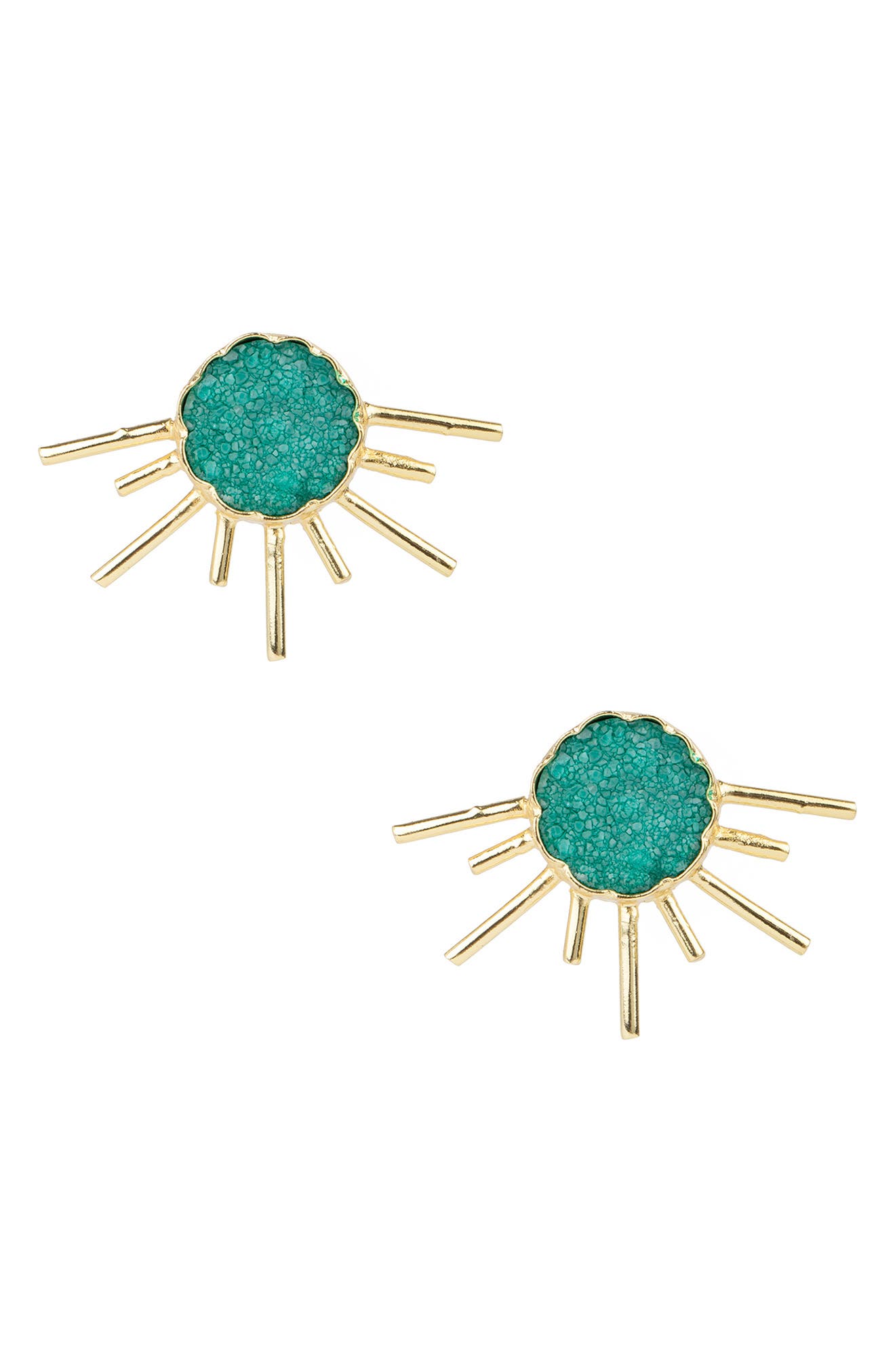 SAACHI Drusy Sun Stud Earrings