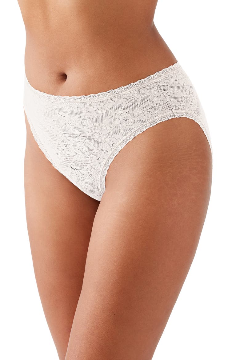 High Profile Lace High Cut Briefs, Alternate, color, WHITE