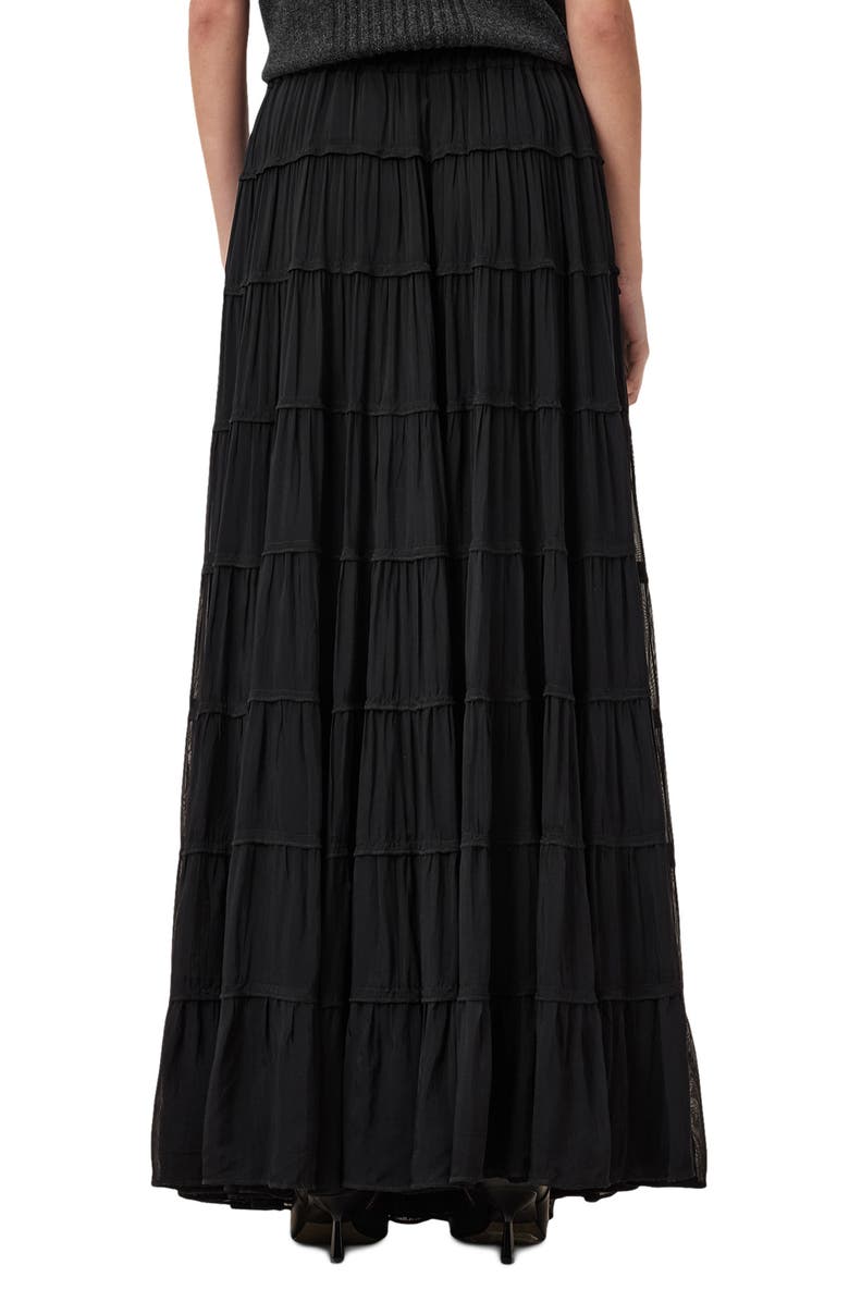 AllSaints Eva Tiered Maxi Skirt, Alternate, color,
