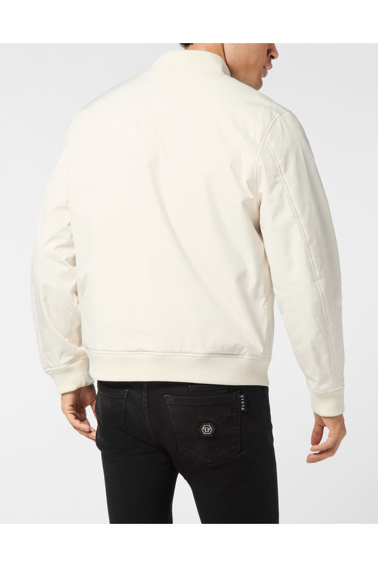 Nylon Bomber Jacket Men, Alternate, color, beige
