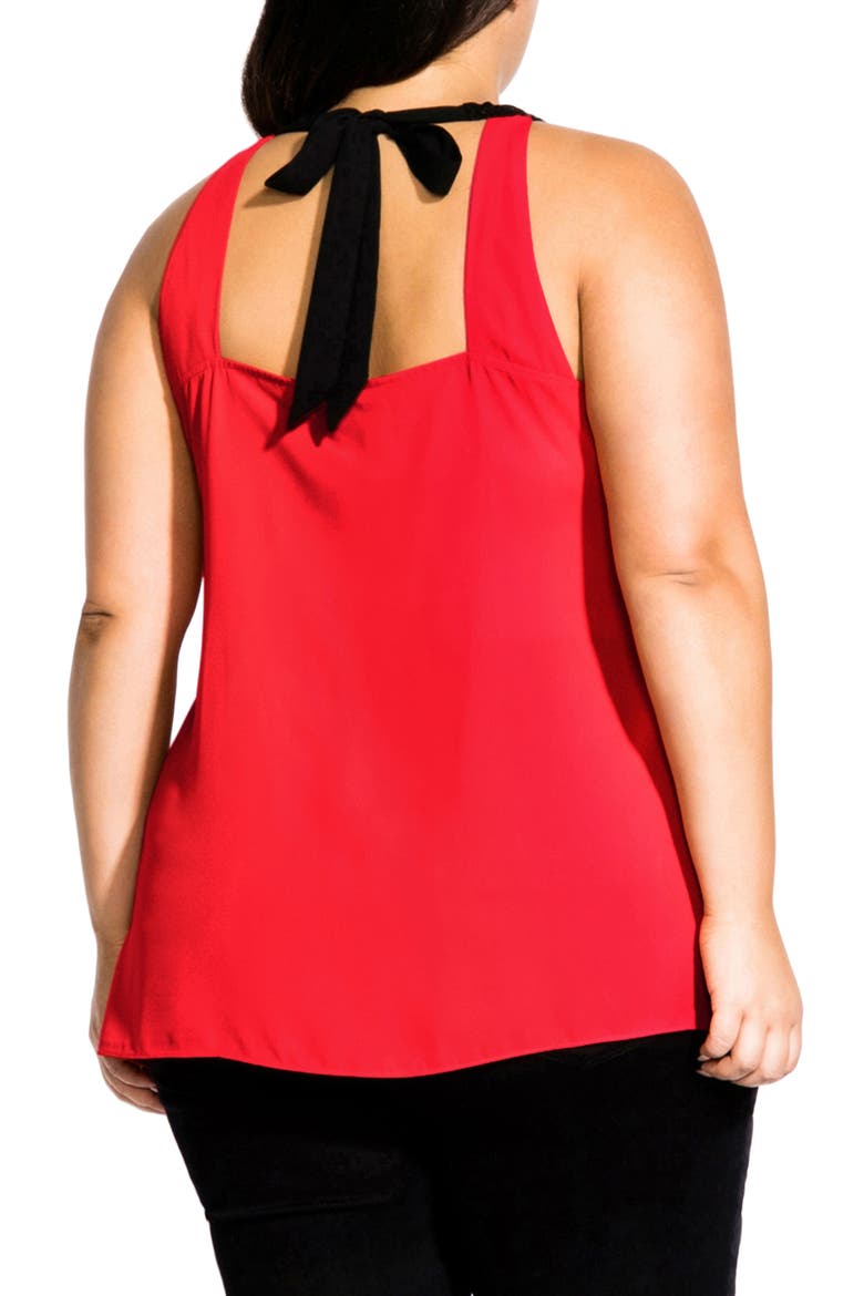 Layered Motif Lace Detail Tiered Top, Alternate, color, SALSA