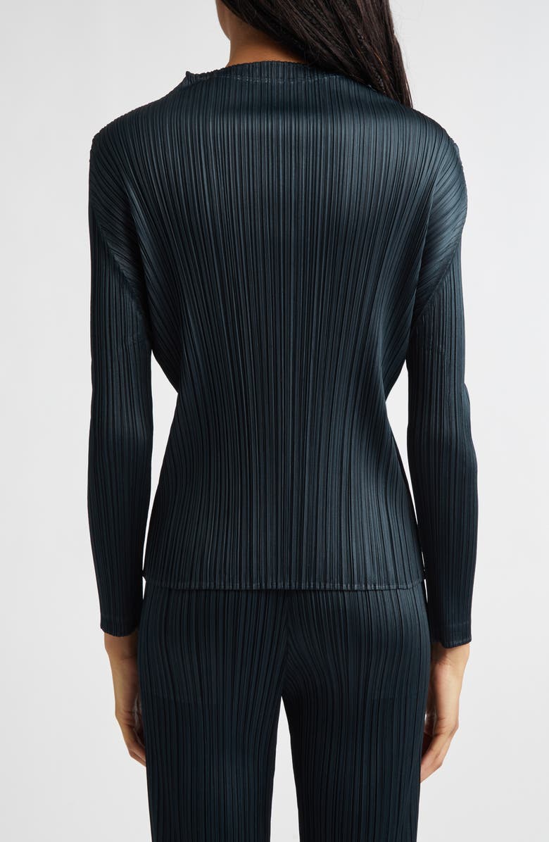 Pleats Please Issey Miyake Monthly Colors November Pleated Funnel Neck Top, Alternate, color, Charcoal