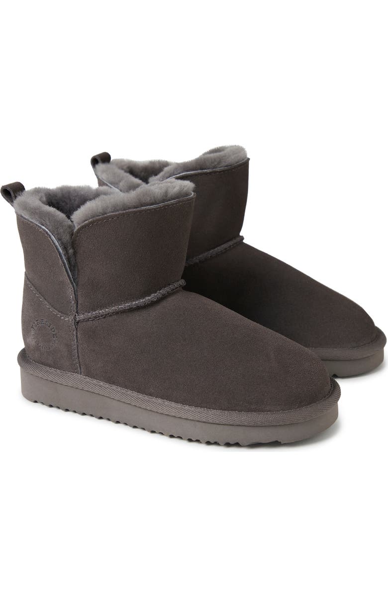 DEARFOAMS Kids' Fireside Bunbury Genuine Shearling Boot, Alternate, color, Grey