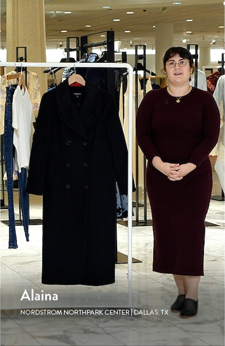 Double Breasted Wool Blend Coat, sales video thumbnail
