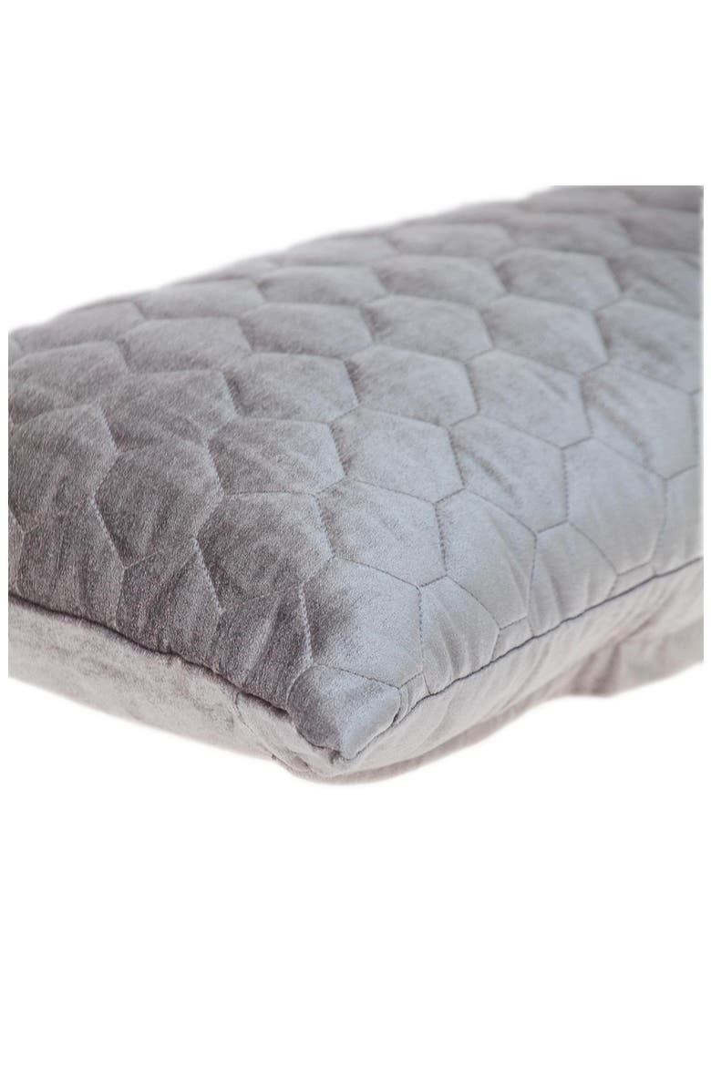 Bazyli Quilted Throw Pillow, Alternate, color, TAUPE
