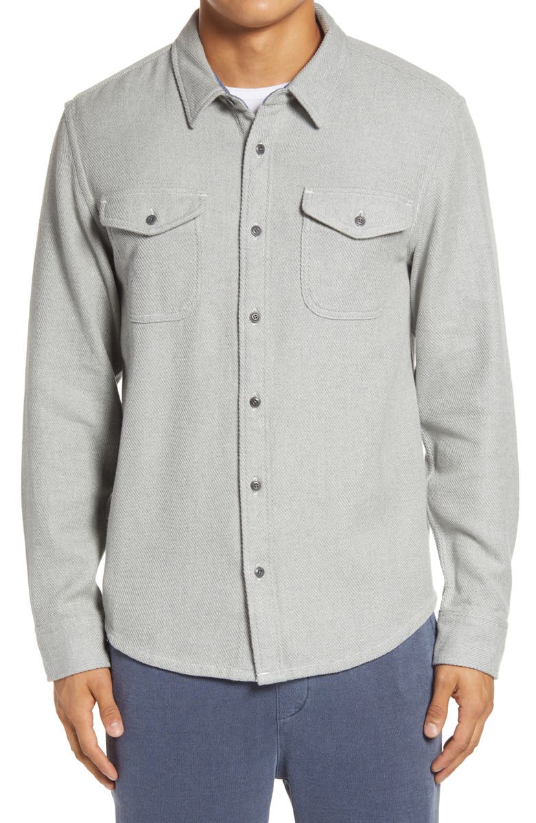 Outerknown Blanket Cotton Twill Button-Up Shirt, Alternate, color, 